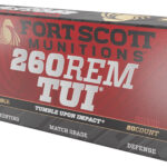 Fort Scott Munitions 260130SCV2 Tumble Upon Impact (TUI) 260Rem 130gr Solid Copper Spun 20 Per Box/25 Case 1 155060