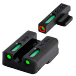 TruGlo TG13XD2PC TFX Pro Black | Green Tritium & Fiber Optic Orange Outline Front Sight Green Tritium & Fiber Optic Rear Sight 1 155274