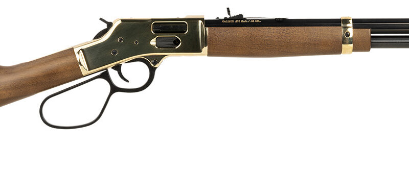 Henry H006GMLL Side Gate  357 Mag/38 Special 10+1 20" Blued Octagon Barrel, Polished Brass Rec, American Walnut Stock, Adj. Sight, Large Loop Lever
