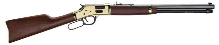 Henry H006G Side Gate  44 Mag/44 Special 10+1 20" Blued Octagon Barrel, Polished Brass Rec, American Walnut Stock, Adj. Sight