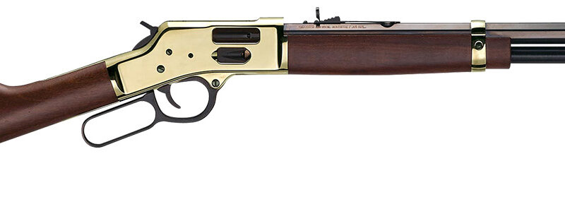 Henry H006G Side Gate  44 Mag/44 Special 10+1 20" Blued Octagon Barrel, Polished Brass Rec, American Walnut Stock, Adj. Sight