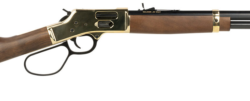 Henry H006GCL Side Gate  45 Colt (LC) 10+1 20" Blued Octagon Barrel, Polished Brass Rec, American Walnut Stock, Adj. Sight, Large Loop Lever