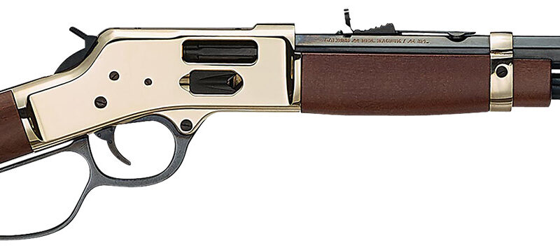 Henry H006GMML Mare's Leg Side Gate 357 Mag/38 Special 5+1 12.90" Blued Octagon Barrel, Polished Hardened Brass Rec, American Walnut Furniture, Large Loop Lever, Adj. Sight