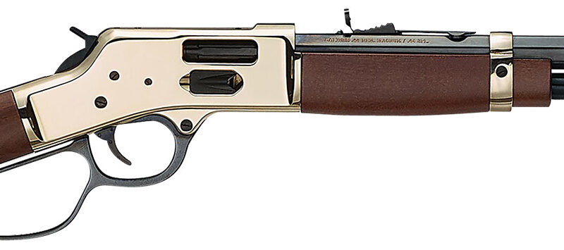 Henry H006GML Mare's Leg Side Gate 44 Mag/44 Special 5+1 12.90" Blued Octagon Barrel, Polished Hardened Brass Receiver, American Walnut Furniture