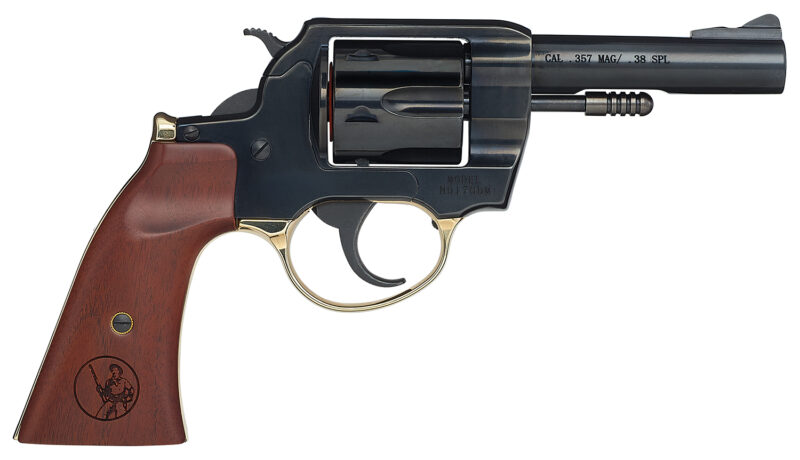 Henry H017GDM Gunfighter  357 Mag/38 Special 6rd 4" Blued Steel Barrel, Blued Cylinder, Blued Polished Steel Frame, Walnut Gunfighter Grip Transfer Bar Safety