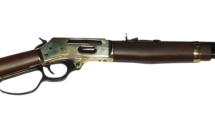 Henry H009BGL Side Gate  Full Size 30-30 Win 5+1 20" Blued Steel Barrel, Polished Brass Receiver, Fixed American Walnut Stock