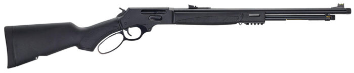 Henry H009X-360BH X Model  Full Size 360 Buckhammer 5+1 21.37" Blued Steel Barrel, Blued Drilled & Tapped Stainless Steel Receiver, Fixed Black Synthetic Stock, Right Hand