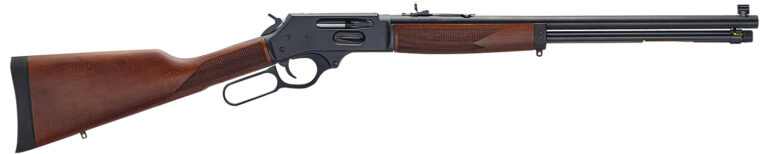 Henry H009G-360BH Side Gate  Full Size 360 Buckhammer 5+1 20" Blued Stainless Steel Barrel, Blued Drilled & Tapped Stainless Steel Receiver, Fixed American Walnut Stock, Right Hand