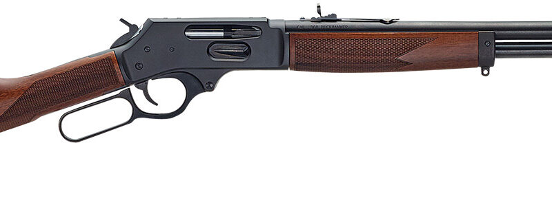 Henry H009G-360BH Side Gate  Full Size 360 Buckhammer 5+1 20" Blued Stainless Steel Barrel, Blued Drilled & Tapped Stainless Steel Receiver, Fixed American Walnut Stock, Right Hand