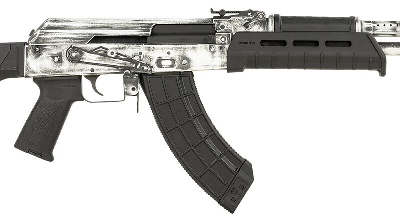 Century Arms RI4997N VSKA  7.62x39mm 30+1 16.50" Barrel w/Chevron Muzzle Brake, White Distressed Aluminum Receiver, Black Magpul MOE AK Stock, MOE Pistol Grip & Ultimak Handguard