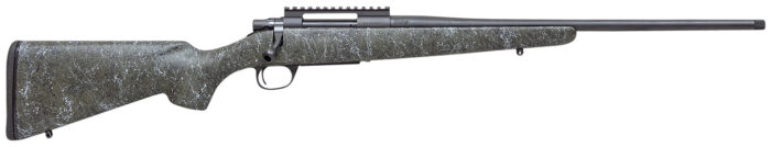 Howa HCSL65CGBG M1500 Super Lite Full Size 6.5 Creedmoor 5+1 20" Blued Threaded Barrel, Blued Picatinny Rail Steel Receiver, Green w/Gray and Black Webbing Fixed Stocky's Synthetic Stock