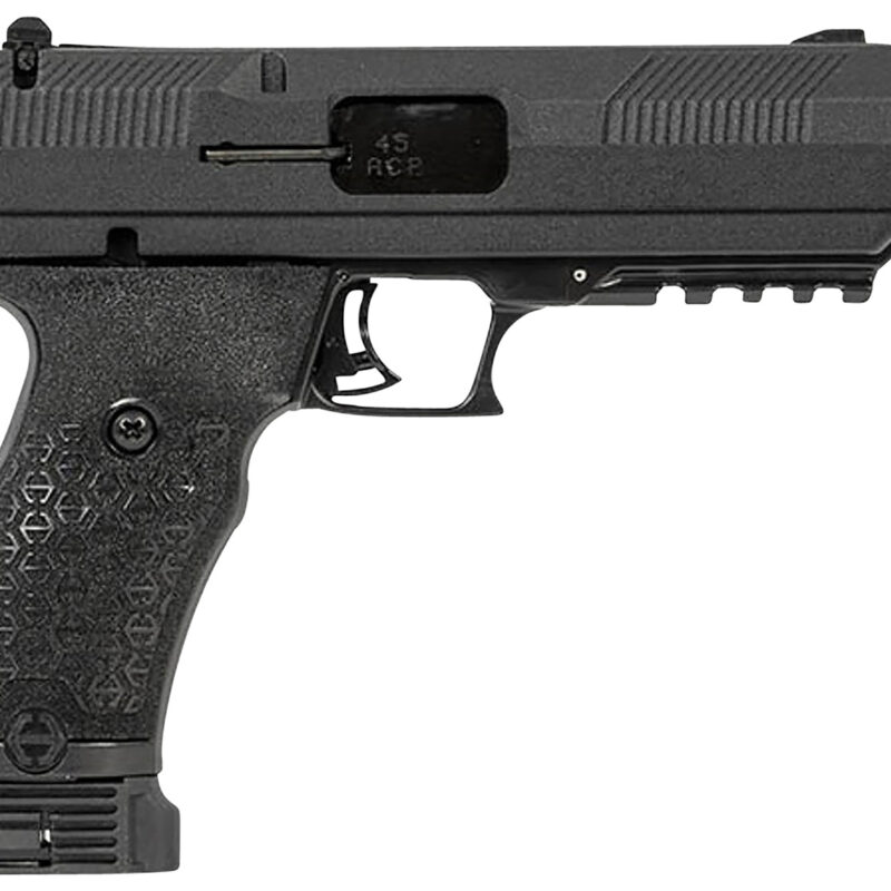 Hi-Point JHP45G2 JHP Gen2 45 ACP 9+1 4.50" Black Steel Threaded Barrel, Black Powder Coated Serrated Steel Slide, Black Polymer Frame w/Picatinny Rail, Black Polymer Grip