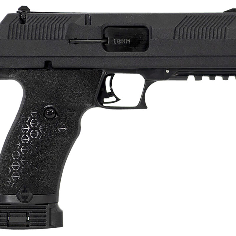 Hi-Point JXP10NTB JXP  10mm Auto 10+1 4.50" Black Steel Barrel, Black Powder Coated YC9 Styled/Serrated Steel Slide, Black Polymer Frame w/Picatinny Rail, Black Textured Polymer Grip