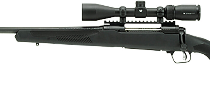 Savage Arms 58131 110 Apex Hunter XP 400 Legend 4+1 18" Carbon Steel, Black, Synthetic AccuFit Stock, Vortex Crossfire II 3-9x40mm Scope Left Hand