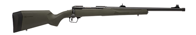 Savage Arms 58133 110 Hog Hunter Full Size 400 Legend 4+1 20" Matte Black Threaded Barrel, Carbon Steel Drilled & Tapped Receiver, AccuFit w/Adj Comb & LOP OD Green Synthetic Stock, Right Hand