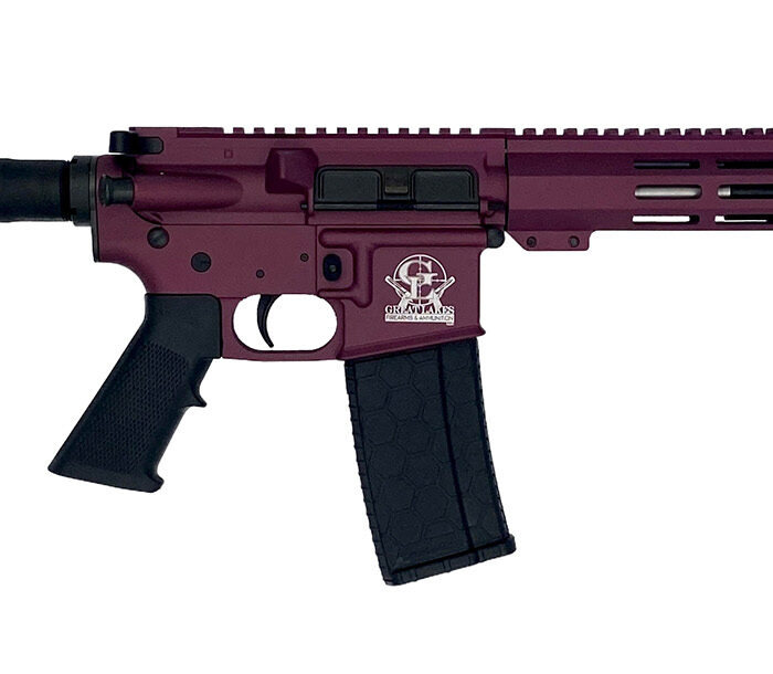 Great Lakes Firearms GL15223SSPCHY AR-15 Pistol 223 Wylde 30+1 7.50" Stainless Barrel, Black Cherry Rec, 7" M-LOK Handguard, Buffer Tube (No Brace), Black A2 Grip