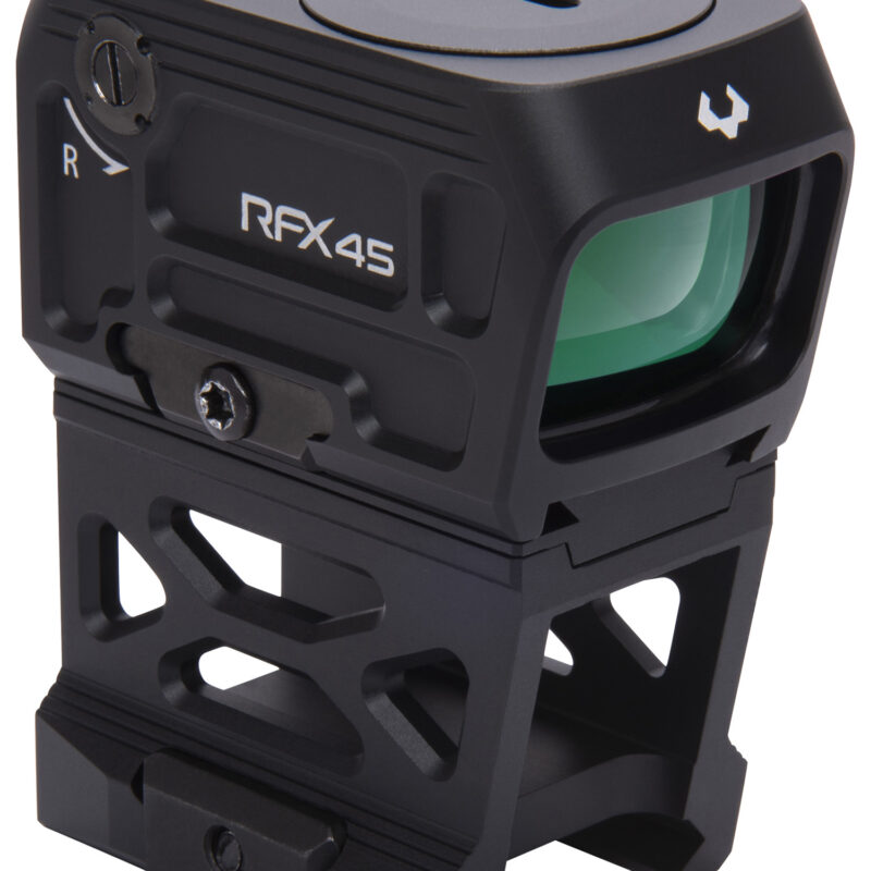 Viridian 9810052 RFX45 Pro Black Anodized 1 x 24 mm x 15.5 mm 5 MOA Green Dot ACRO/RMR/Glock MOS/Picatinny Mounts