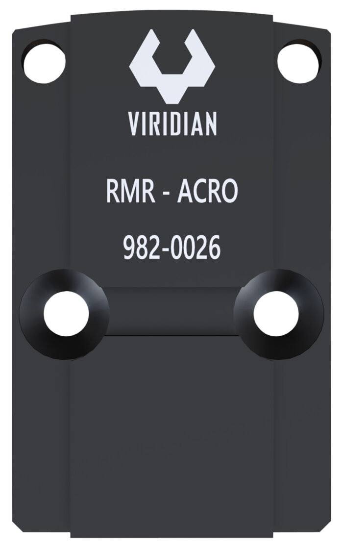 Viridian 9820026 RFX45 RMR Mounting Adapter  Black Anodized