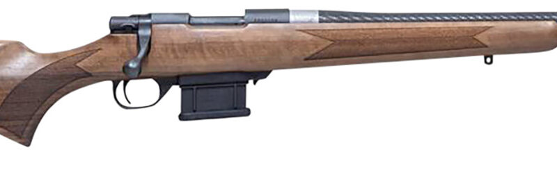 Howa HWHCF6ARC M1500 Mini Action Hunter 6mm ARC 5+1 20" Black Carbon Fiber Wrapped Barrel, Black Drilled & Tapped Steel Receiver, Walnut Fixed Stock, Right Hand