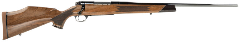 Weatherby MDX01N243NR2O Mark V Deluxe Full Size 243 Win 4+1 22" High Gloss Blued Fluted Barrel, High Gloss Blued Drilled & Tapped Steel Receiver, Gloss AA Walnut Fixed Stock