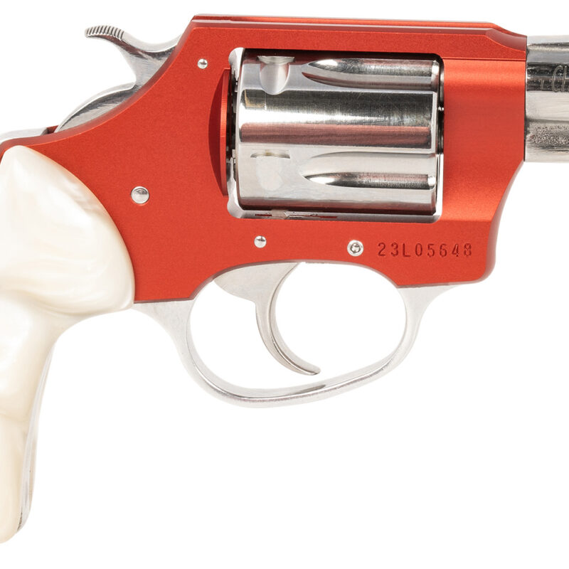 Charter Arms 53826 Chic Lady  38 Special 5 Shot 2" High Polished Stainless Barrel & Cylinder, Red Anodized Aluminum Frame, White Pearlite Grip, Exposed Hammer
