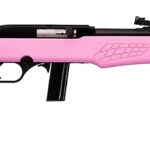Rossi RS22L1811P RS22 Full Size 22 LR 10+1 18" Matte Black Steel Barrel, Matte Black Grooved Aluminum Receiver, Pink Synthetic Fixed Stock 1 157585
