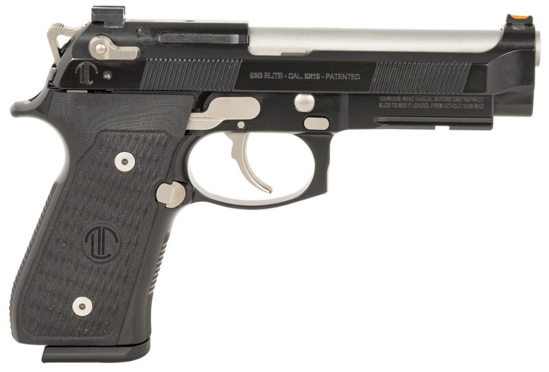 Langdon Tactical Tech LTT92ECB 92 Elite LTT  9mm Luger 18+1 4.70" Target Crown Steel Barrel, Black Serrated Steel Slide, Black Frame w/Picatinny Rail, Black VZ G10 Grip
