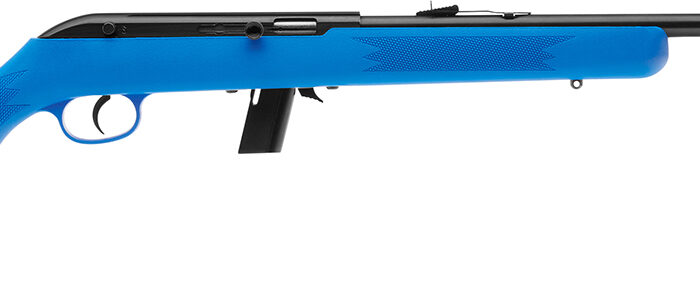 Savage Arms 40217 64 F Full Size 22 LR 10+1 21" Matte Black Carbon Steel Barrel, Matte Black Grooved Carbon Steel Receiver, Blue Fixed Synthetic Stock, Right Hand