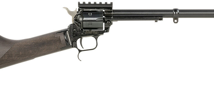 Heritage Mfg BR226B16-PIC Rough Rider Tactical Rancher 22 LR 6rd 16.12", Black Oxide Barrel/Rec, Black Stained Walnut Stock, Optics Mount, Includes Sling