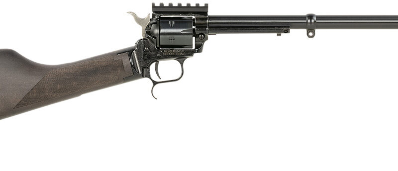Heritage Mfg BR226B16-PIC Rough Rider Tactical Rancher 22 LR 6rd 16.12", Black Oxide Barrel/Rec, Black Stained Walnut Stock, Optics Mount, Includes Sling