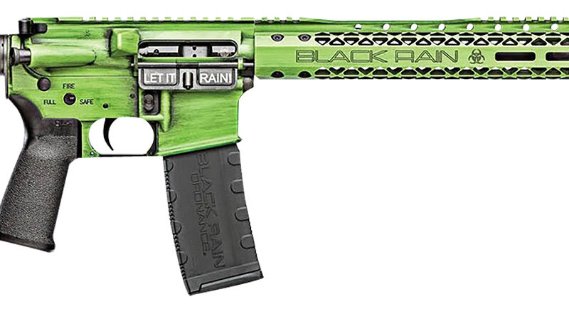 Black Rain Ordnance BROFUSIONZGB Spec15 Fusion 5.56x45mm NATO 30+1 16", Zombie Green Battleworn, 12" M-LOK, MFT EPG16 Grip/Minimalist Stock