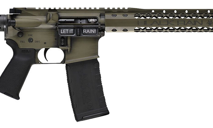 Black Rain Ordnance BROWTPBGB Spec 15+ We The People 5.56x45mm NATO 30+1 16", Green Battleworn with Deep Engraving, 15" Slim M-LOK, Magpul Grip/Carbine Stock, Castle Flash Hider