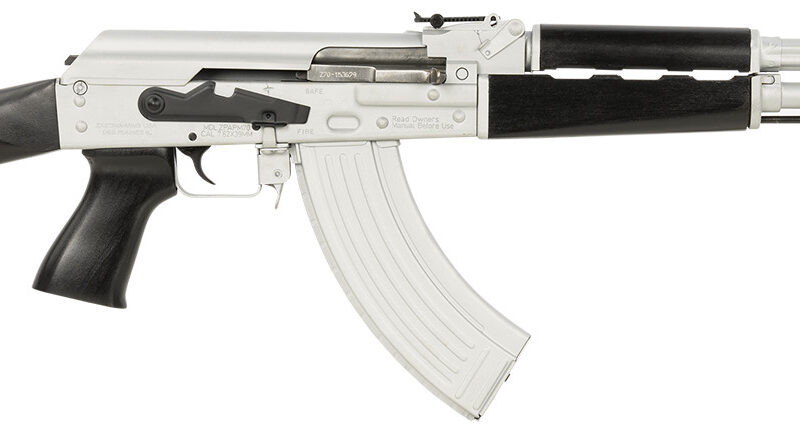 Zastava Arms Usa ZR7762CSB ZPAPM70  7.62x39mm 30+1 16.30" Black Chrome Lined Steel Barrel, Silver Receiver, Black Polymer Handguard, Fixed Dark Walnut Synthetic Stock