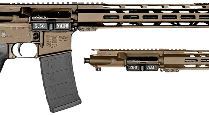 Diamondback DB1721K061 DB15 Combo 5.56x45mm NATO & 300 Blackout 16" 30+1, FDE Carbon Rec/12" M-LOK Handguard, Black Magpul Carbine Stock & Grip, Includes 2 Uppers