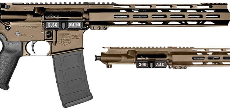 Diamondback DB1721K061 DB15 Combo 5.56x45mm NATO & 300 Blackout 16" 30+1, FDE Carbon Rec/12" M-LOK Handguard, Black Magpul Carbine Stock & Grip, Includes 2 Uppers