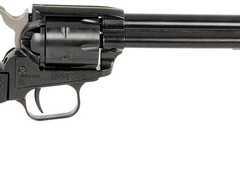 Heritage Mfg RR22B6PGHOL Rough Rider  22 LR 6 Shot, 6.50" Black Oxide Steel Barrel, Black Oxide Zinc Alloy Frame, Black Oxide Cylinder, Black Polymer Grip, Exposed Hammer