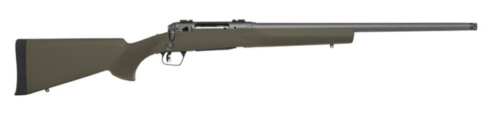 Savage Arms 58038 110 Trail Hunter 30-06 Springfield 4+1 22" Threaded/Medium Heavy Profile, Tungsten Gray Cerakote Barrel/Rec, OD Green Hogue Overmold Stock, Adj. AccuTrigger, Weaver Base
