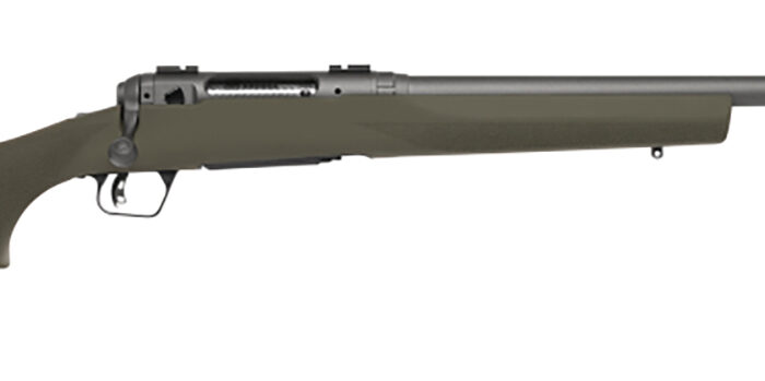 Savage Arms 58041 110 Trail Hunter 7mm Rem Mag 3+1 24" Threaded/Medium Heavy Profile, Tungsten Gray Cerakote Barrel/Rec, OD Green Hogue Overmold Stock, Adj. AccuTrigger, Weaver Base