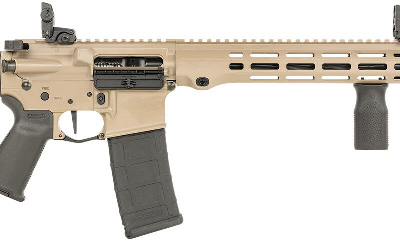 Maxim Defense MXM49735 MD15 L 5.56x45mm NATO 30+1 16" Fluted Barrel, FDE Rec/M-LOK Handguard, Black Magpul Furniture, SL-K Stock, MBUS Sights, Blackout Defense Flat Trigger
