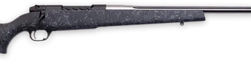 Weatherby MAM01N28NOR8B Mark V Accumark 28 Nosler 3+1 26" Threaded/Fluted Stainless Barrel, Graphite Black Rec, Gray Webbed Black Monte Carlo Stock, Accubrake Muzzle Brake, Adj. TriggerTech Trigger