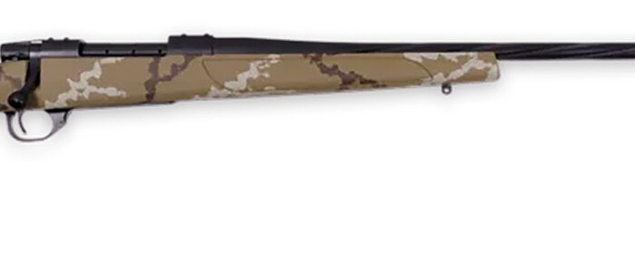 Weatherby VHH65PPR6B Vanguard Outfitter Full Size 6.5 PRC 3+1 24" Black Cerakote #2 Contour Threaded Barrel & Drilled & Tapped Steel Receiver, Tan w/Brown & White Sponge Synthetic Stock