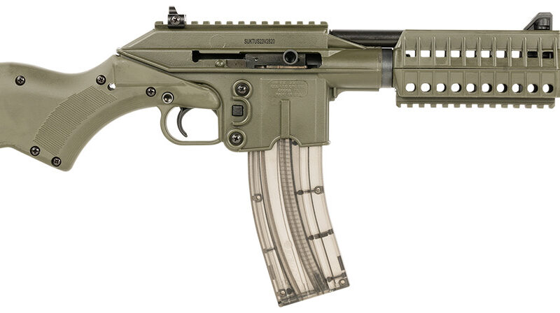 Kel-Tec SU22CAGRN SU22  Full Size 22 LR 26+1 16.10" Black Threaded Barrel, OD Green Picatinny Rail Polymer Receiver, OD Green Synthetic w/Storage Compartment Stock
