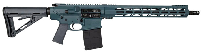Diamondback DB1018C251 DB10  308 Win 16" 20+1, Jesse James Civil Defense Blue Rec/15" M-Lok Handguard, OEM Carbon Lower, Magpul Carbine Stock & K Grip, A2 Flash Hider