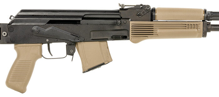 Arsenal SAM7SF-84EFDEM SAM7SF 84E 7.62x39mm 16.33" 10+1, Black Rec, Folding Stock, FDE Polymer Grip/Handguard, Muzzle Brake, Ambi Safety, Adj. Sights, Enhanced FCG