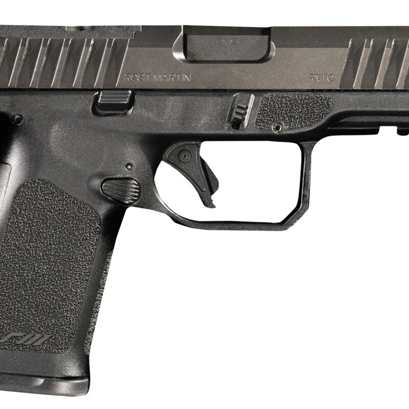 Rost Martin RM1CBLKOSP RM1C  9mm Luger 17+1 4" Black Match Grade Barrel, Black Tenifer Optic Ready/Serrated Steel Slide, Black Polymer Frame w/Picatinny Rail, Textured Grip, Ambidextrous