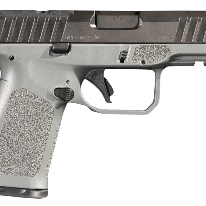 Rost Martin RM1CGRYOSP RM1C  9mm Luger 17+1 4" Black Match Grade Barrel, Black Tenifer Optic Ready/Serrated Steel Slide, Stone Gray Polymer Frame w/Picatinny Rail, Textured Grip, Ambidextrous
