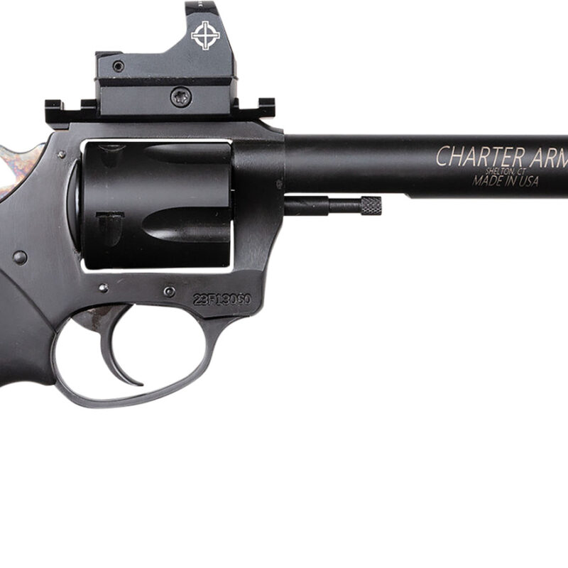 Charter Arms 64465 Mastiff Target Large Frame 44 Special 5 Shot, 6" Black Nitride Stainless Steel Barrel, Cylinder & Frame, Black Rubber Grip, Sightmark Micro Optic, Exposed Hammer