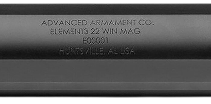 ADVANCED ARMAMENT COMPANY 65045 Element 3  22 Cal (Rimfire) 1.10" Black Stainless Steel Titanium 1/2"x28