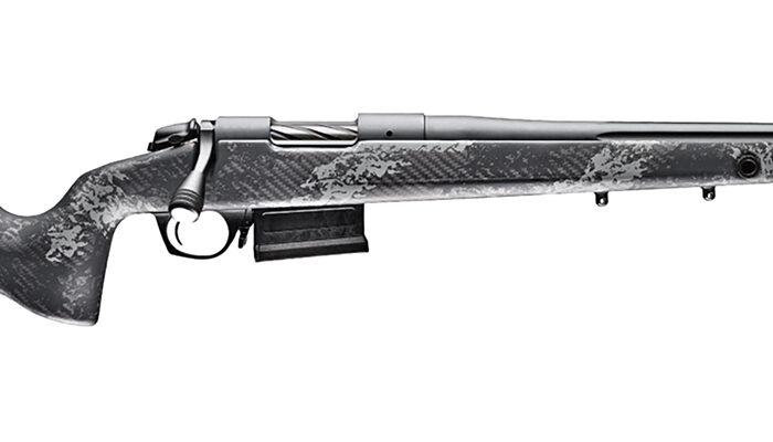 Bergara Rifles B14S754 B-14 Crest 22-250 Rem 5+1 20" Sniper Gray Cerakote #5 Contour Threaded Barrel, Sniper Gray Cerakote Steel Receiver, Black & Gray Sponge Fixed Carbon Fiber Stock