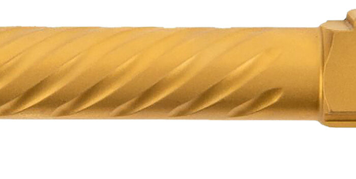 Ballistic Advantage BAPSG195T3G Premium Series  Threaded/Spiral Fluted, 9mm Luger, Gold PVD, Fits Glock 19 Gen 3-5